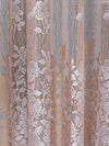 Romee Orange & Silver Floral Patterned Set of 2 Door Curtains