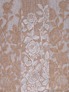 Romee Orange & Silver Floral Patterned Set of 2 Door Curtains