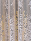 Romee Peach & Silver Floral Patterned Set of 2 Door Curtains