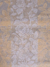 Romee Peach & Silver Floral Patterned Set of 2 Door Curtains