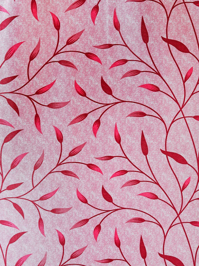 Romee Pink Leafy Patterned Set of 2 Door Curtains