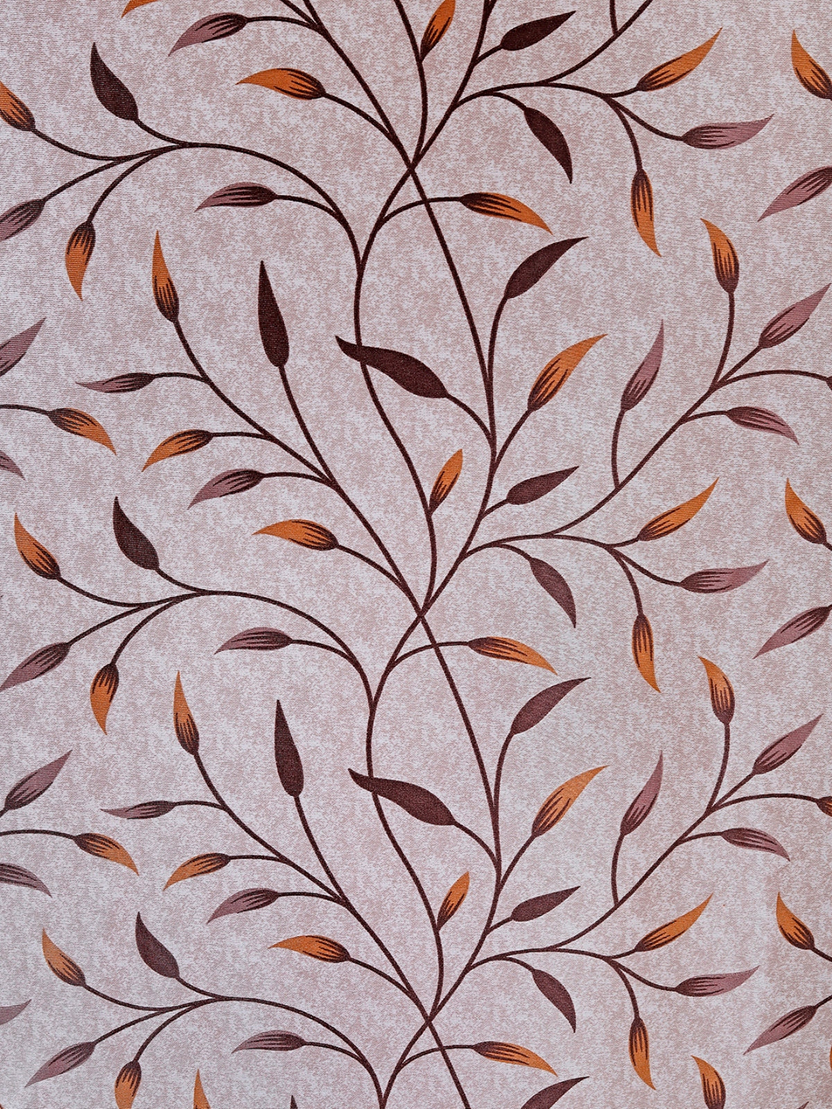 Romee Beige Leafy Patterned Set of 2 Door Curtains