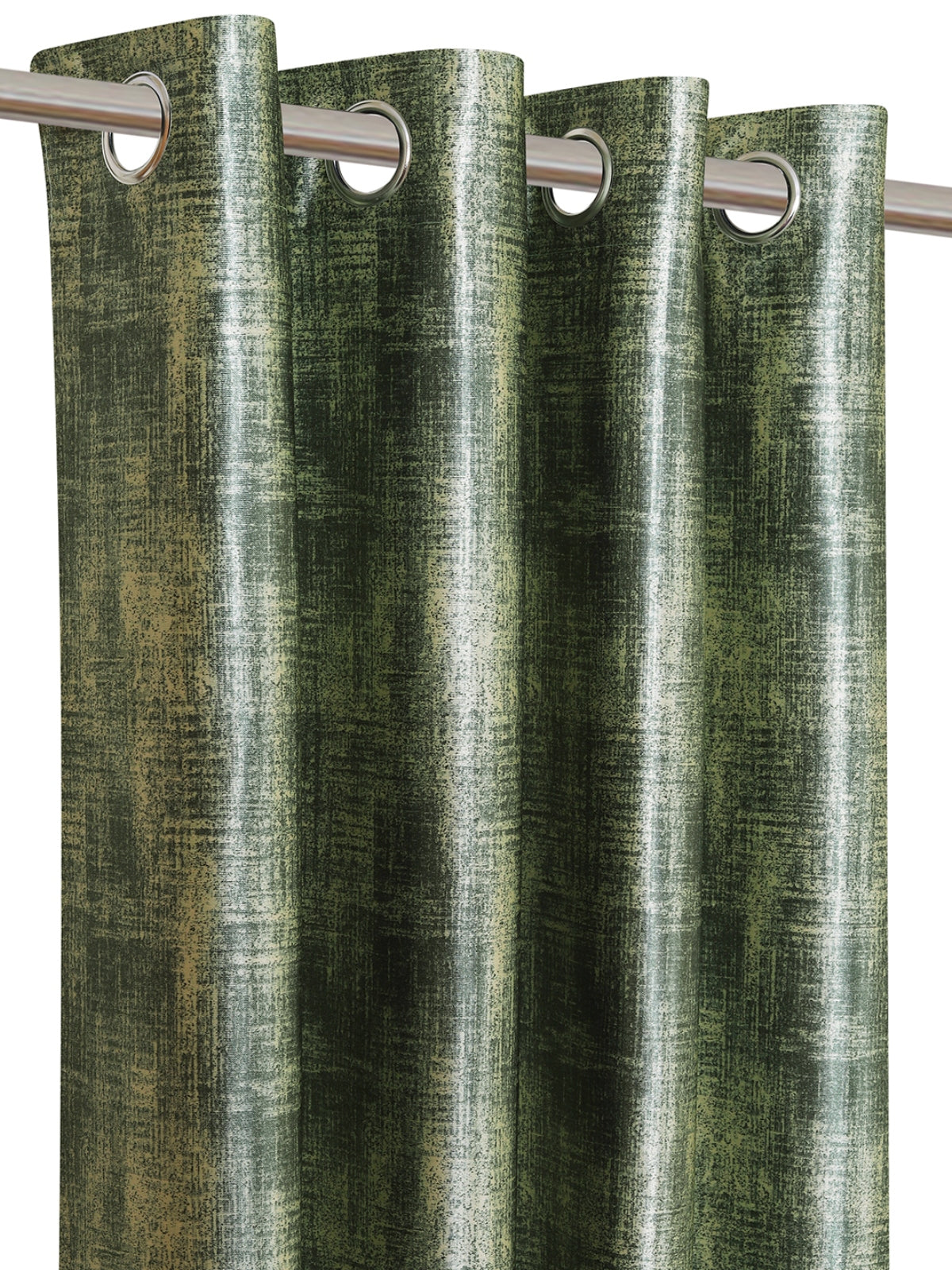 Romee Green Texture Patterned Set of 2 Door Curtains