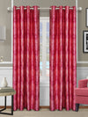 Romee Pink Texture Patterned Set of 2 Door Curtains