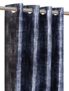 Romee Blue & Silver Texture Patterned Set of 2 Door Curtains