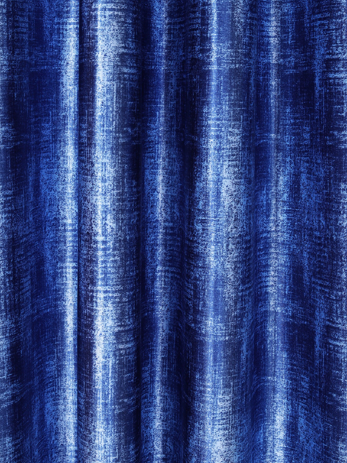 Romee Blue Texture Patterned Set of 2 Door Curtains