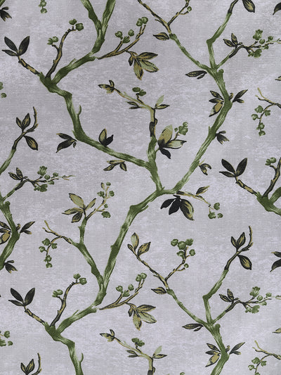 Romee Green & Cream Floral Patterned Set of 2 Door Curtains