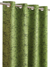 Romee Green Texture Patterned Set of 2 Door Curtains