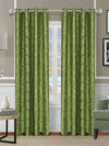 Romee Green Texture Patterned Set of 2 Door Curtains