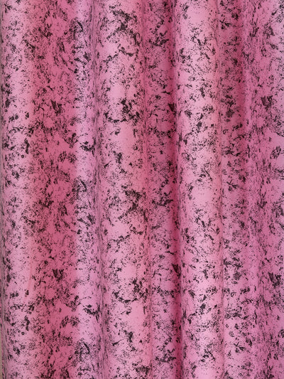Romee Pink Texture Patterned Set of 2 Door Curtains