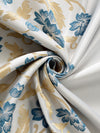 Romee Blue & White Floral Patterned Set of 1 Door Curtains