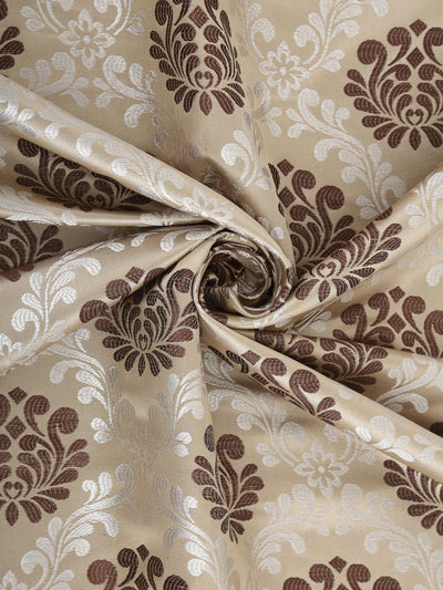 Romee Brown & Beige Ethnic Motifs Patterned Set of 2 Door Curtains