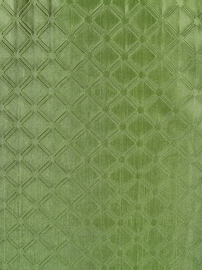 Romee Green Geometric Patterned Set of 2 Long Door Curtains
