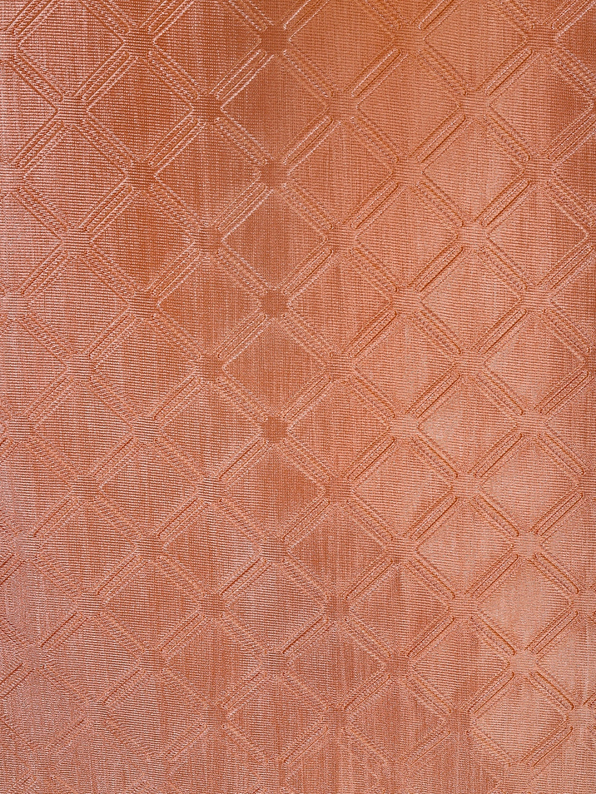 Romee Orange Geometric Patterned Set of 2 Long Door Curtains