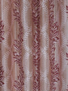 Romee Beige & Maroon Floral Patterned Set of 2 Long Door Curtains