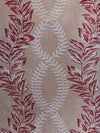 Romee Beige & Maroon Floral Patterned Set of 2 Long Door Curtains