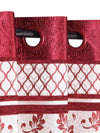 Romee Maroon Jacquard Set of 2 Curtain Door Curtains