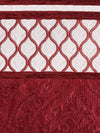 Romee Maroon Jacquard Set of 2 Curtain Door Curtains