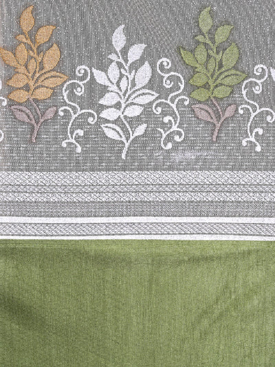 Romee Green Floral Patterned Set of 2 Door Curtains