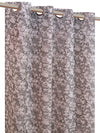 Romee Grey & Beige Texture Patterned Set of 2 Door Curtains