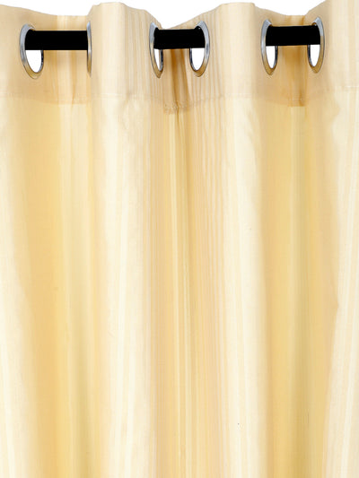 Romee Cream Striped Patterned Set of 2 Door Curtains