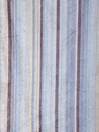 Romee Blue Striped Patterned Set of 1 Door Curtains
