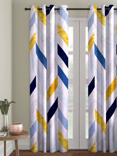 Romee Multicolor Geometric Patterned Set of 1 Door Curtains