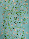 Romee Green Floral Patterned Set of 1 Door Curtains