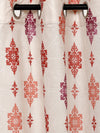 Romee Beige Ethnic Motifs Patterned Set of 1 Door Curtains