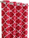 Romee Maroon Geometric Patterned Set of 2 Long Door Curtains