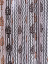 Romee Brown & Off White Floral Patterned Set of 2 Long Door Curtains