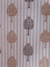 Romee Brown & Off White Floral Patterned Set of 2 Long Door Curtains