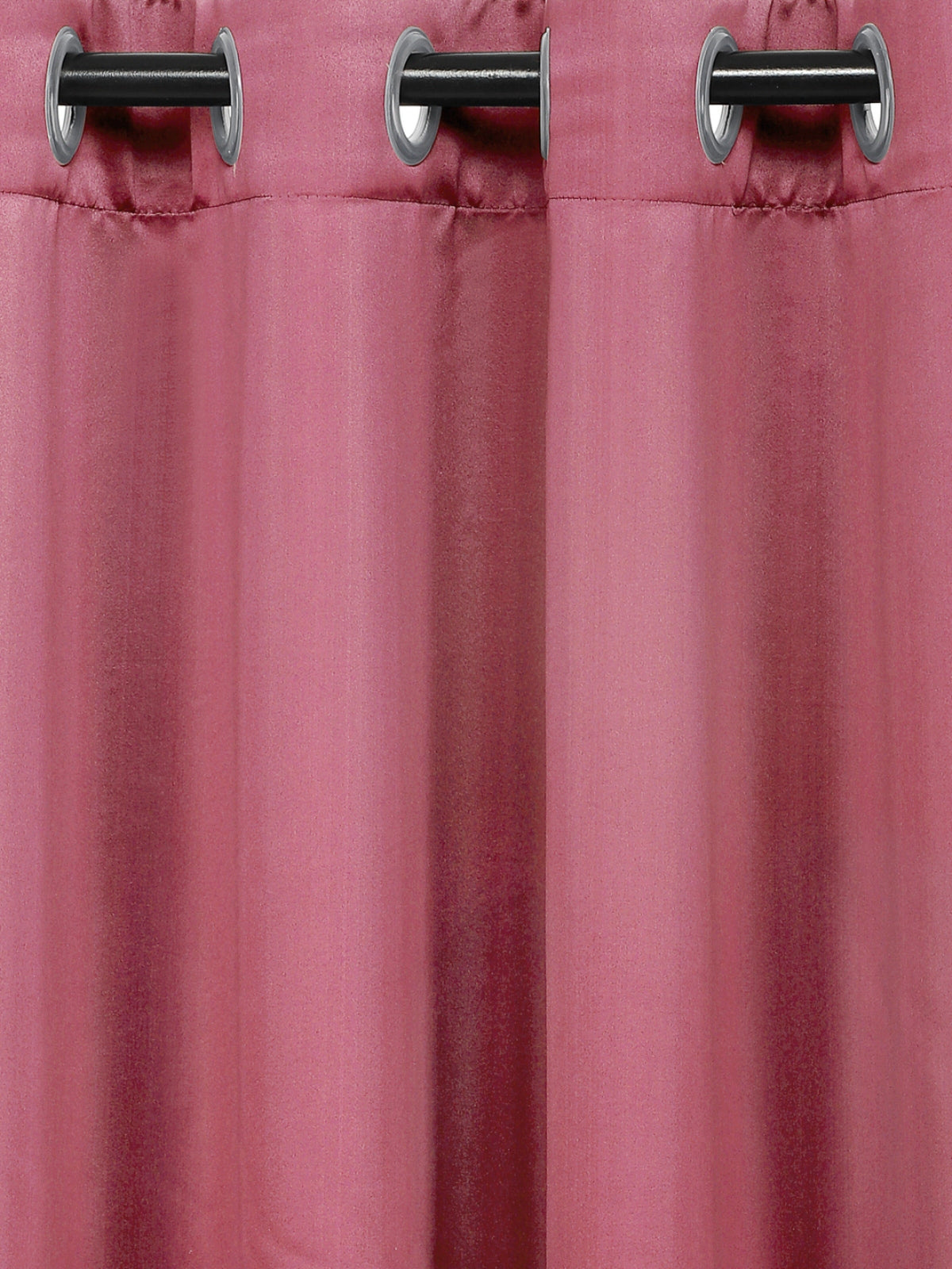 Romee Pink Solid Patterned Set of 2 Door Curtains