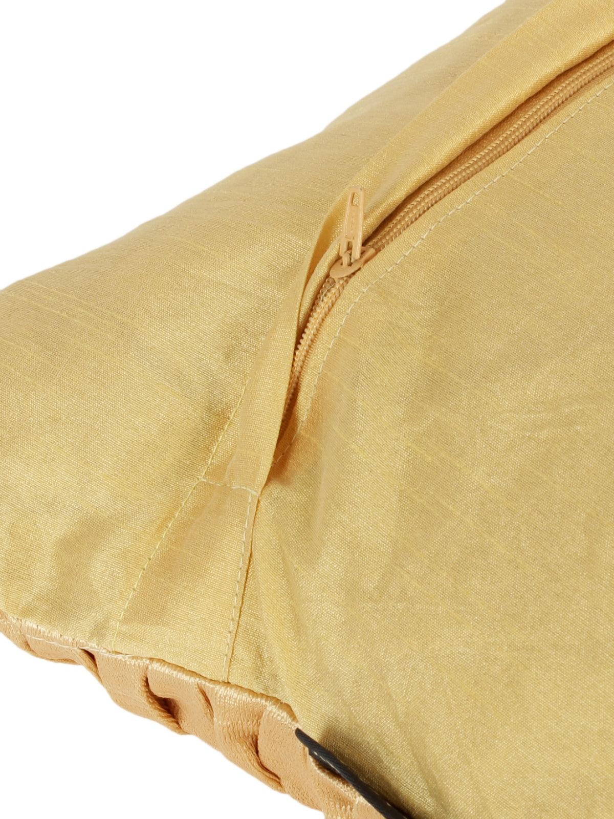 Soft Polyester Chenille Designer Plain Cushion Covers 16 inch x 16 inch Set of 2 - Beige