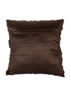 Brown Set of 3 Geometric Chenille Square Cushion Covers