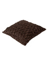 Brown Set of 3 Geometric Chenille Square Cushion Covers