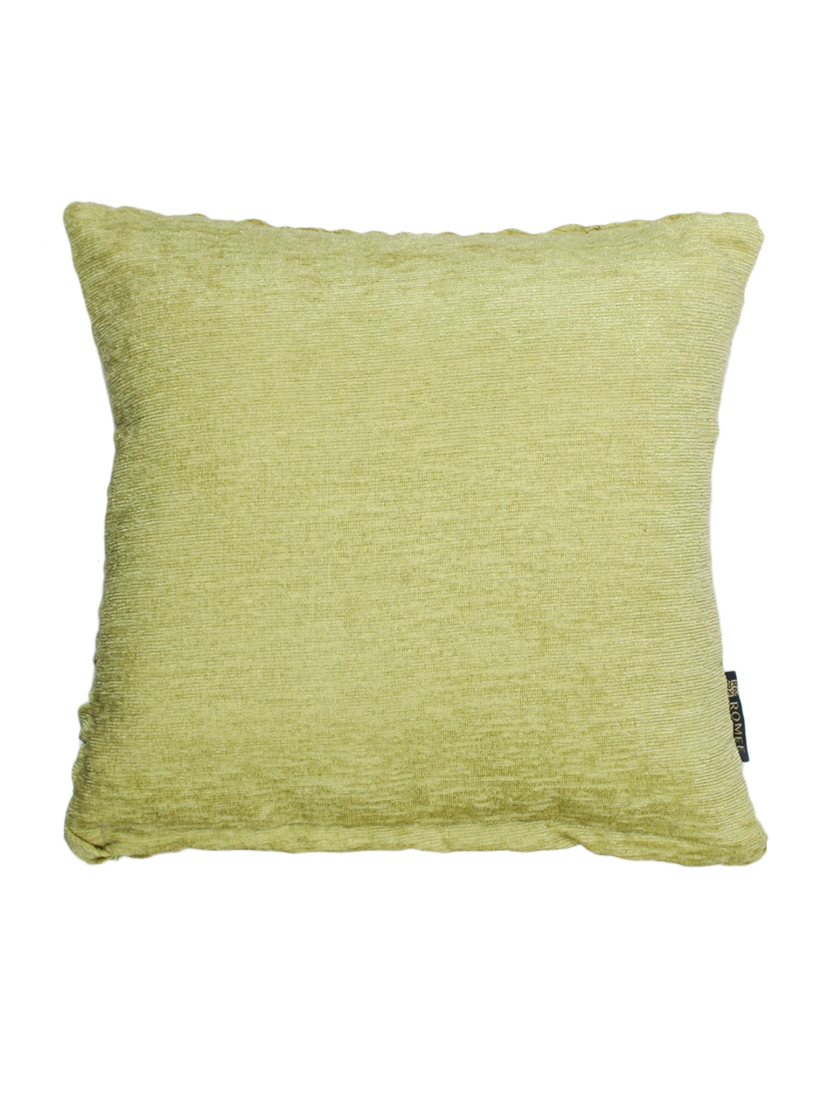 Soft Polyester Chenille Designer Plain Cushion Covers 16 inch x 16 inch Set of 3 - Green