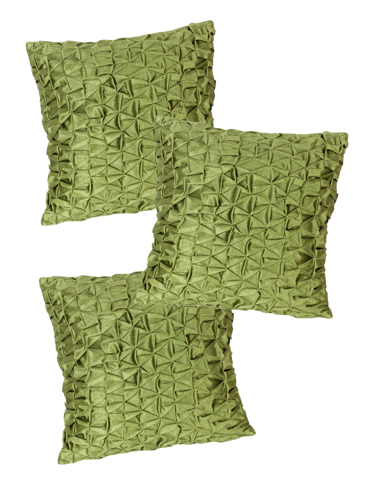 ROMEE Green Geometric Printed Cushion Covers Set of 3