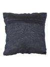 Navy Blue Set of 2 Geometric Chenille Square Cushion Covers