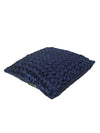 Navy Blue Set of 2 Geometric Chenille Square Cushion Covers