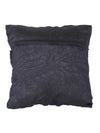 Soft Polyester Chenille Designer Plain Cushion Covers 16 inch x 16 inch Set of 3 - Navy Blue