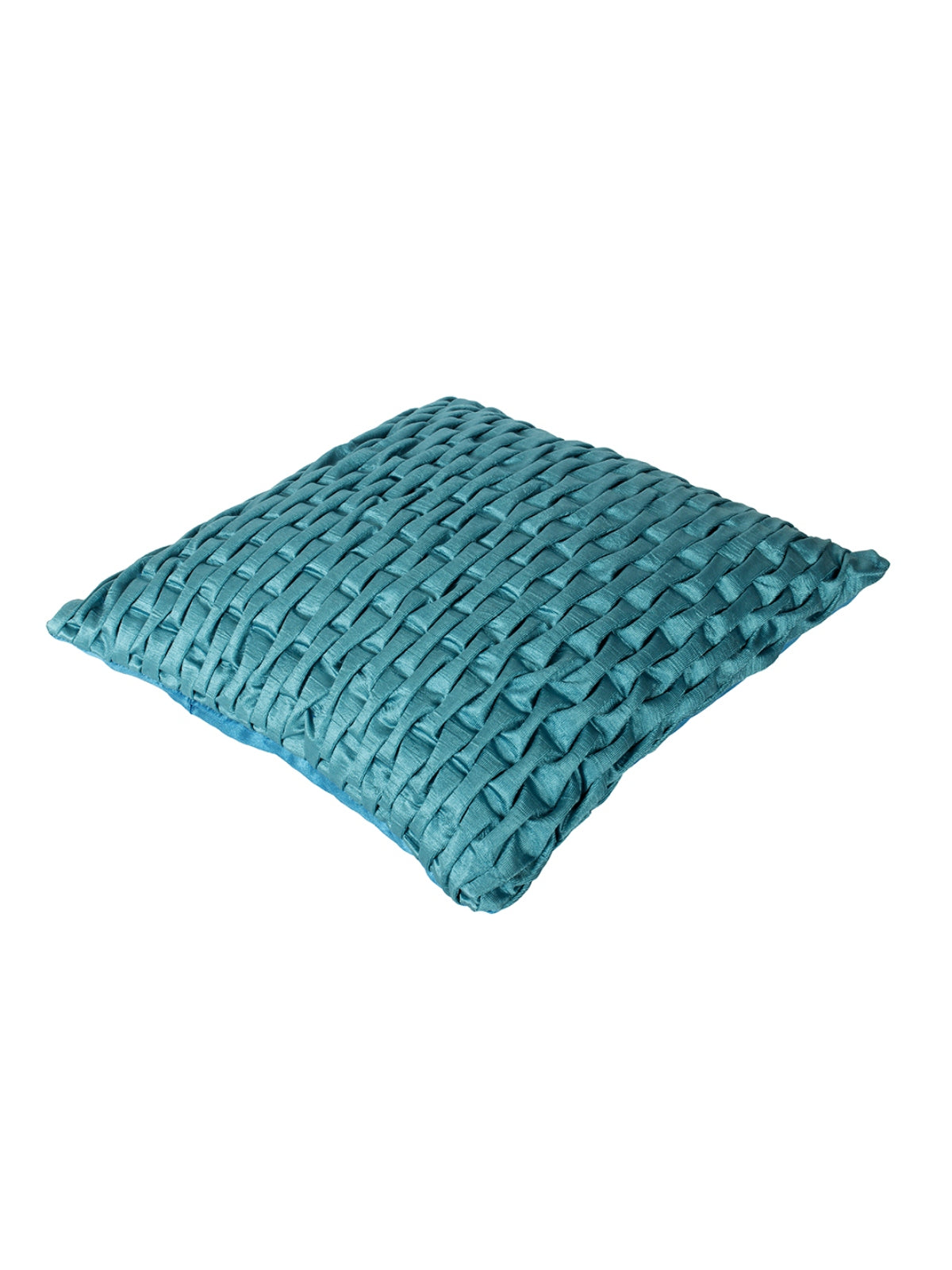 Turquoise Set of 2 Geometric Chenille Square Cushion Covers