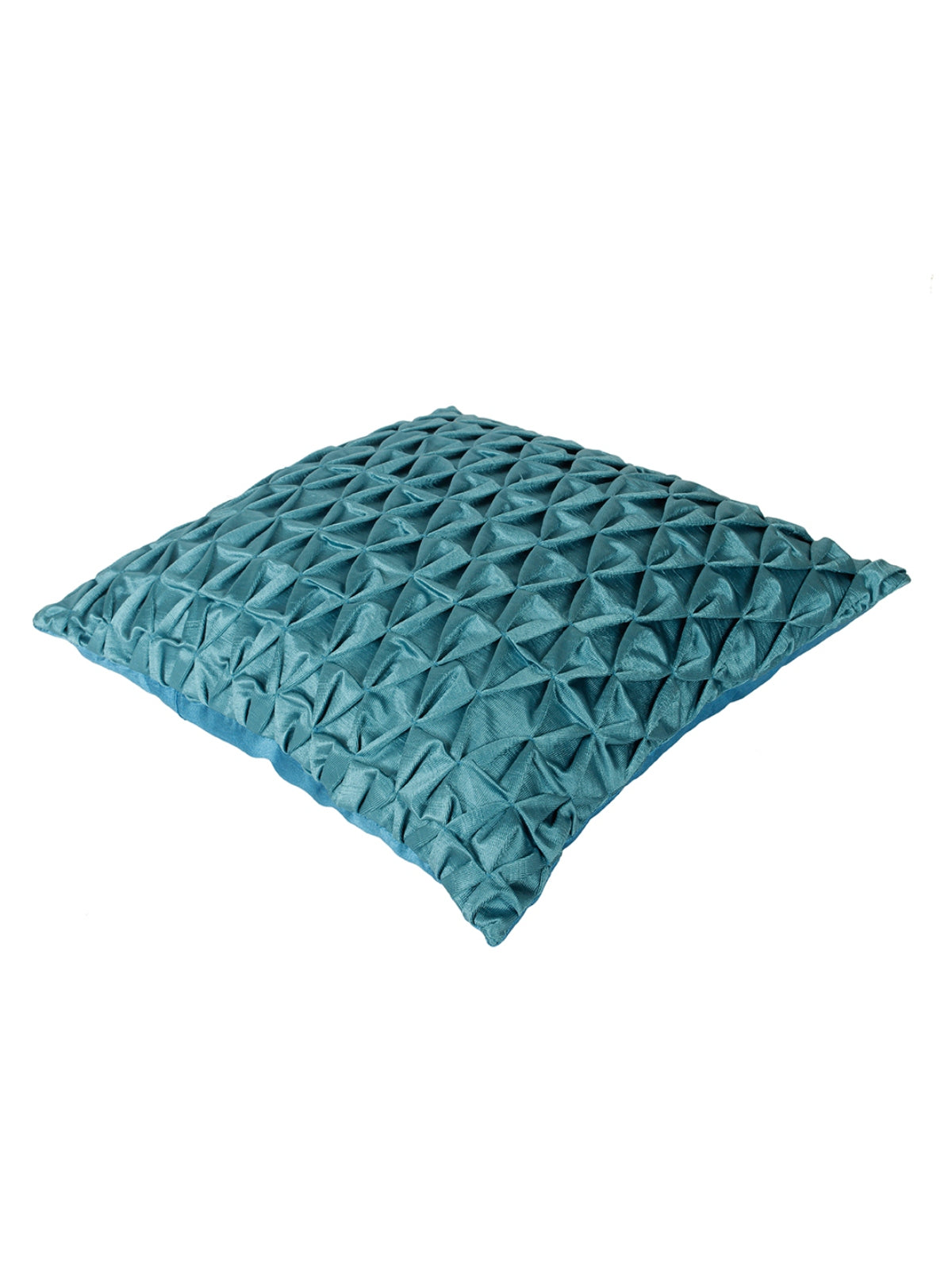 Polyester Fabric Geometric Cushion Cover 16x16 Set of 3 - Turquoise