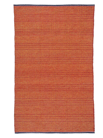 Orange Geometric Anti-Skid Carpet/Rug