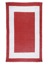 Red & White 3 ft x 5 ft Geometric Patterned Dhurrie