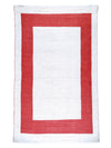 Red & White 3 ft x 5 ft Geometric Patterned Dhurrie