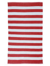 Red 3 ft x 5 ft Stripes Patterned Dhurrie