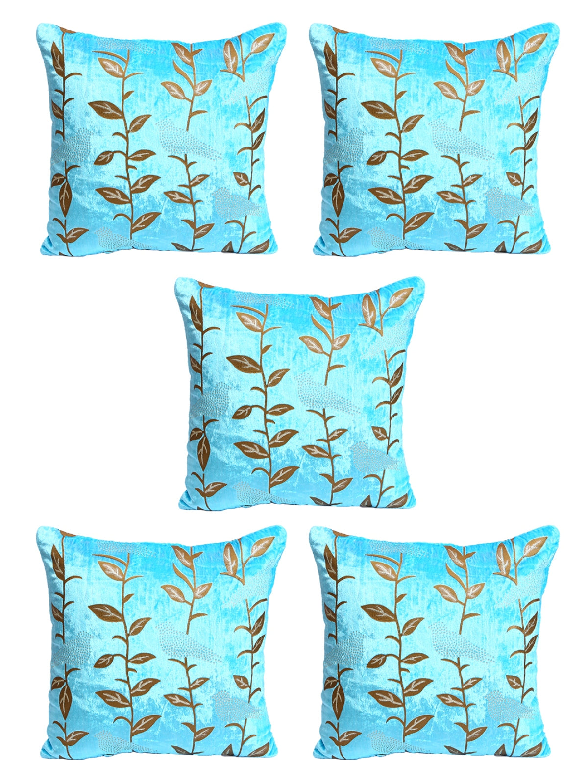 Turquoise Set of 5 Cushion Covers