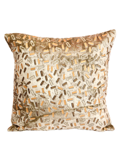 Gold Set of 5 Velvet 16 Inch x 16 Inch Cushion Covers