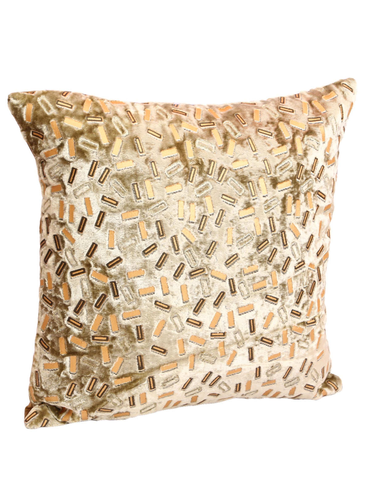 Gold Set of 5 Velvet 16 Inch x 16 Inch Cushion Covers